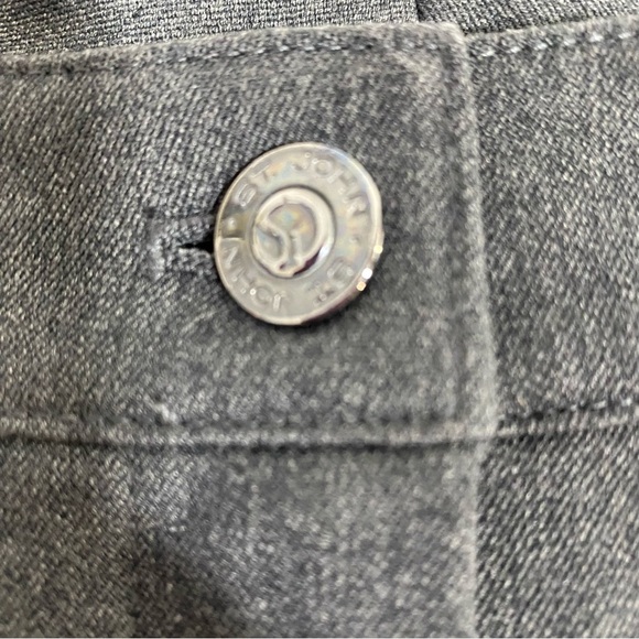 ST. JOHN Pants NEW Strait Leg Size 4 Charcoal Gray Stretch Trouser - Picture 11 of 17